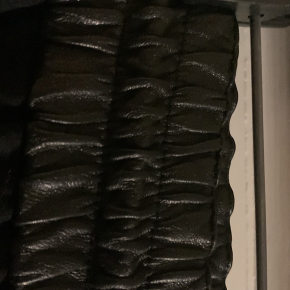 Very cool DVF pants with genuine leather around waist EUC - Picture 3 of 9